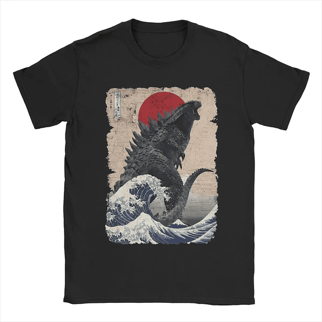 Godzillaed Great Wave T-Shirt  1