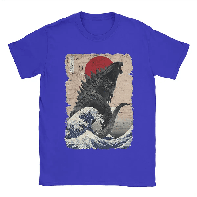 Godzillaed Great Wave T-Shirt  3