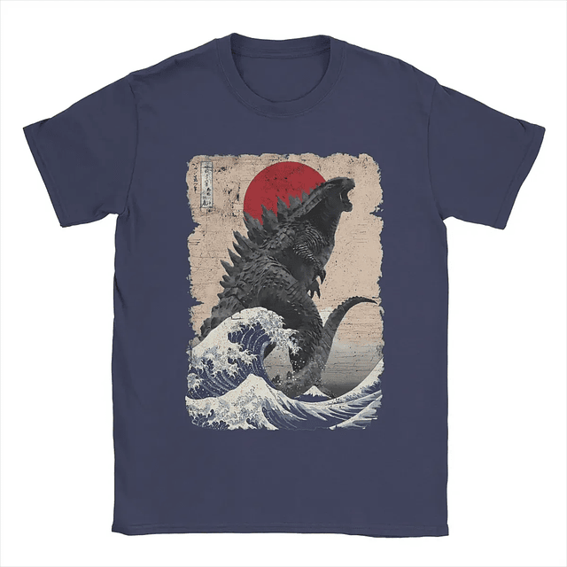 Godzillaed Great Wave T-Shirt  10