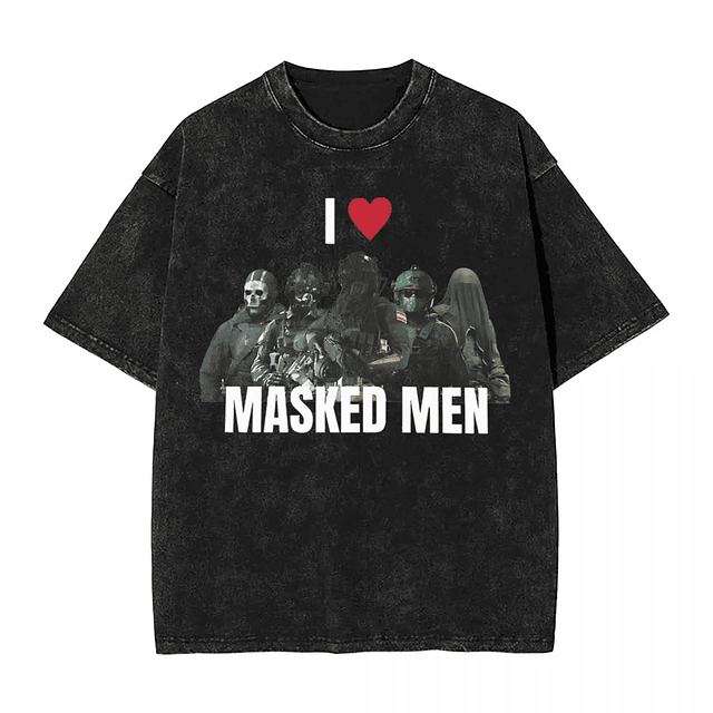 I Heart Masked Men Call Of Dutys Washed T Shirts 1