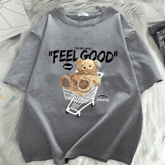 Cartoon Bear Short Sleeve T-shirt  8