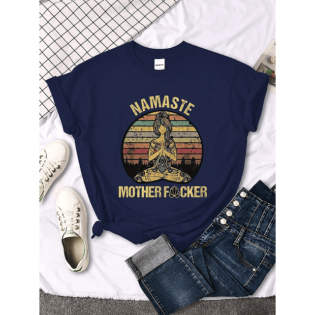 Vintage Namaste Mother Explicit Pattern Women T-Shirt  18