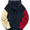 ZAFUL Color-blocking Splicing Fuzzy Fleece Pullover Hoodie 3