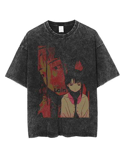 Serial Experiments Lain Vintage Washed T Shirt