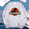 No Internet Fun Little Dinosaur Hoody  4