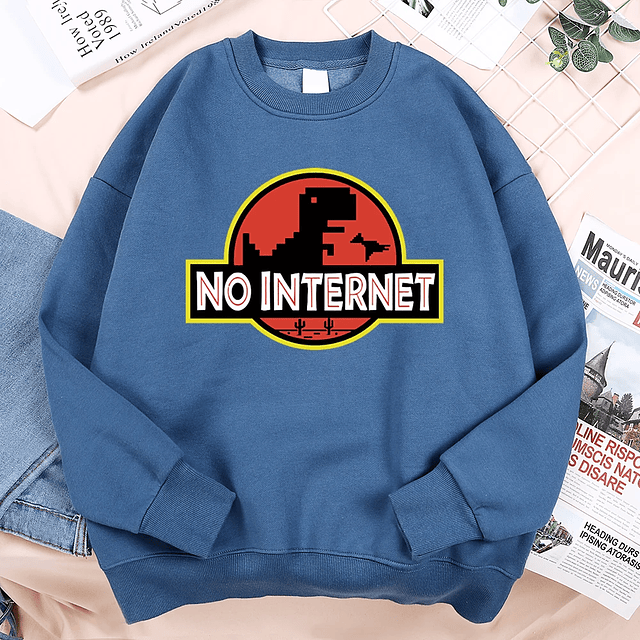 No Internet Fun Little Dinosaur Hoody  8