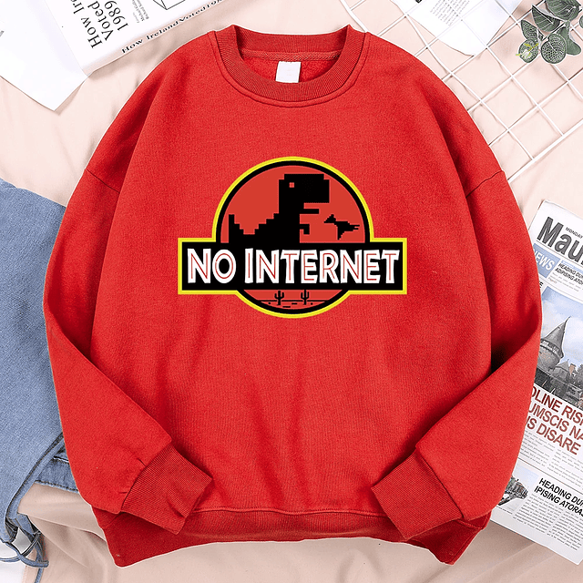 No Internet Fun Little Dinosaur Hoody  14