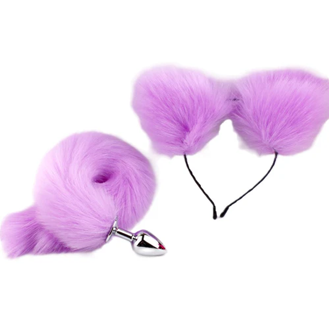 PLUG COLA CON OREJAS MORADO 2