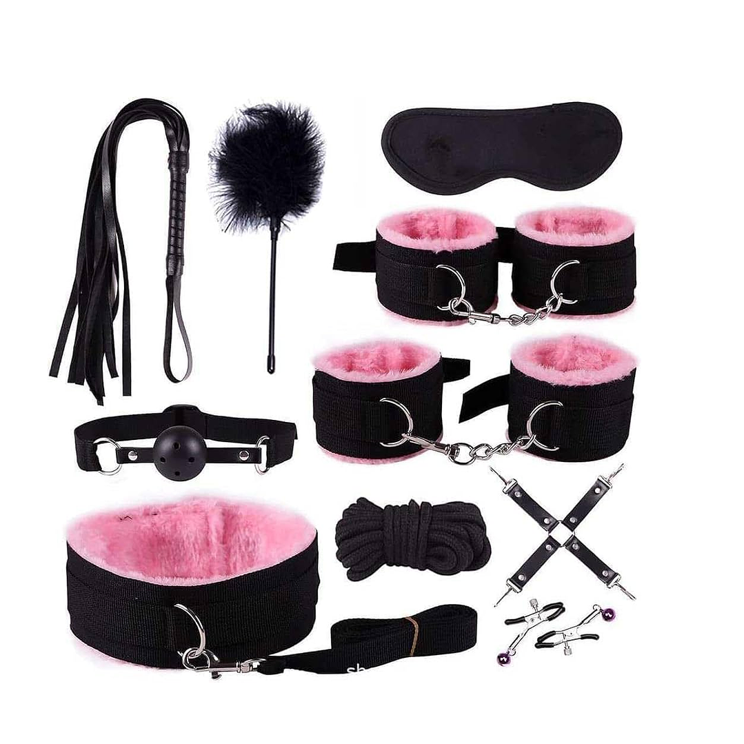 KIT BONDAGE NEGRO - ROSA 10 PC 1