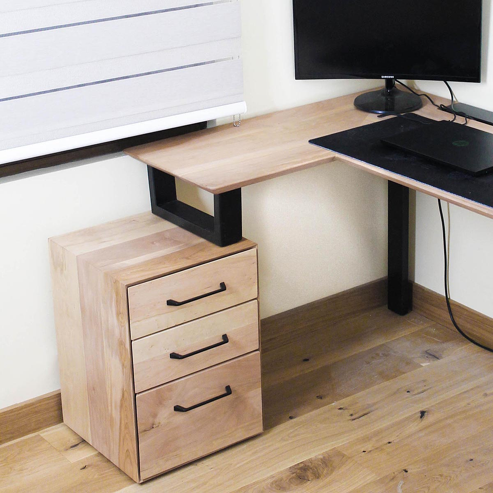 Escritorio Trapecio ELE Cajonera - Madera Nativa 8