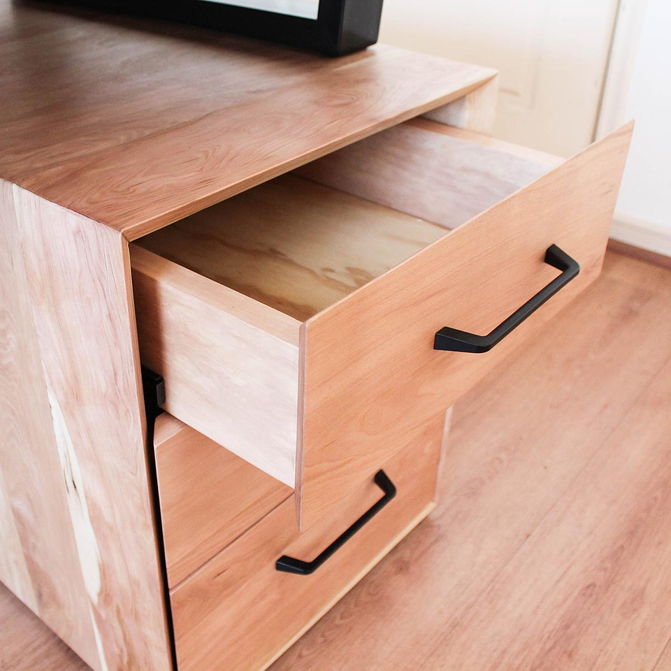 Escritorio Trapecio Cajonera - Madera Nativa 5