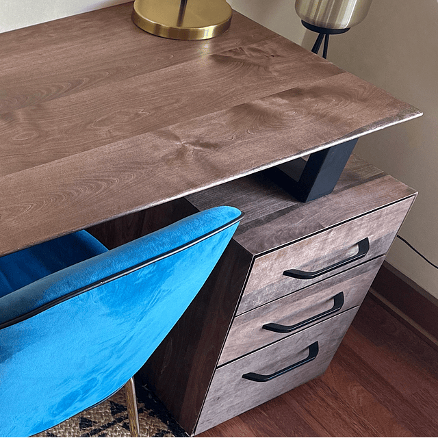 Escritorio Trapecio Cajonera - Madera Nativa 13