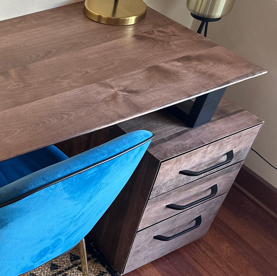 Escritorio Trapecio Cajonera - Madera Nativa 13