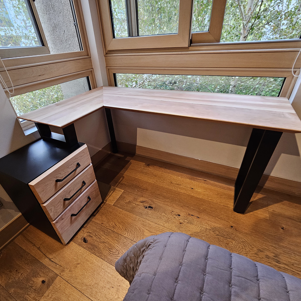 Escritorio Trapecio ELE Cajonera - Madera Nativa 4