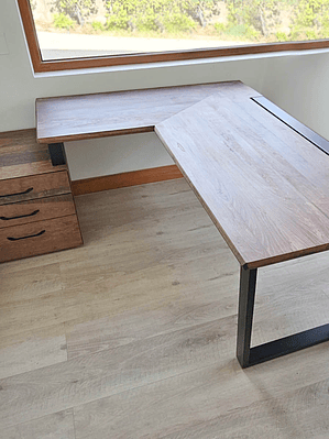 Escritorio Trapecio ELE Cajonera - Madera Nativa