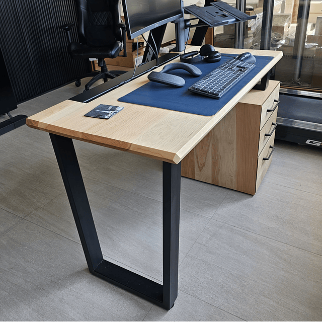 Escritorio Trapecio Cajonera - Madera Nativa 6