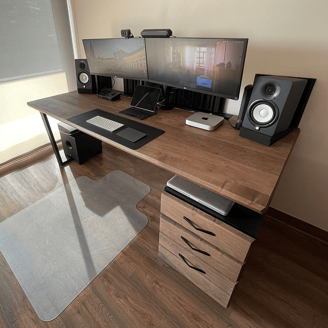 Escritorio Trapecio Cajonera - Madera Nativa 3