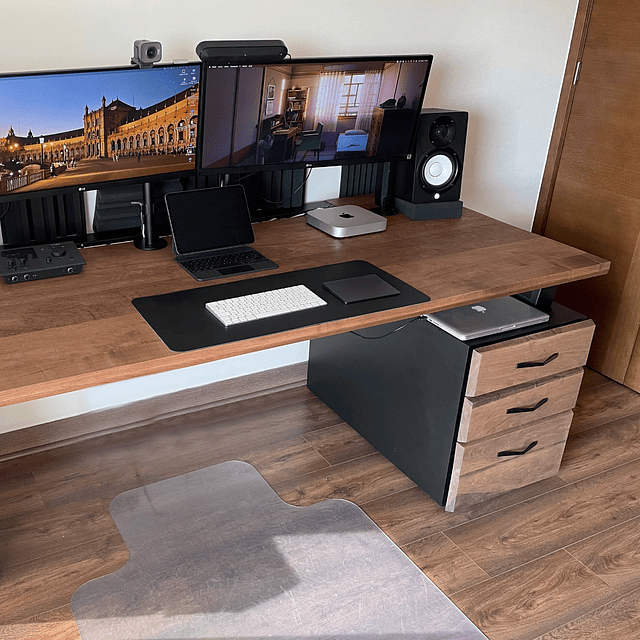 Escritorio Trapecio Cajonera - Madera Nativa 8