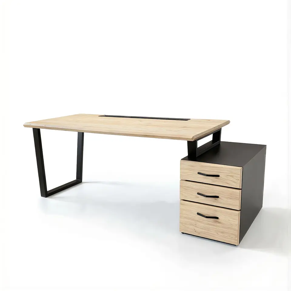 Escritorio Trapecio Cajonera - Madera Nativa 17