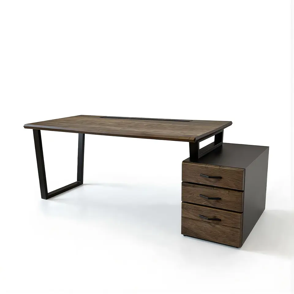 Escritorio Trapecio Cajonera - Madera Nativa 20