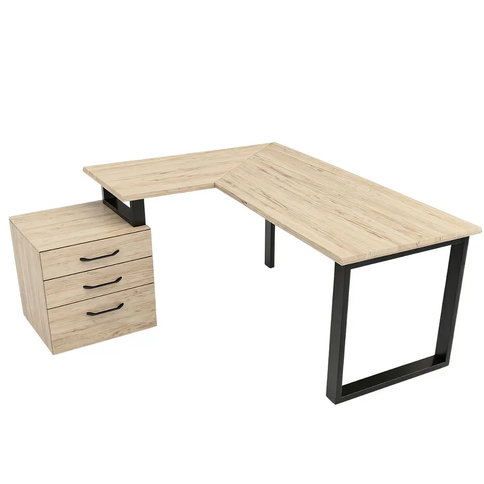 Escritorio Trapecio ELE Cajonera - Madera Nativa 12