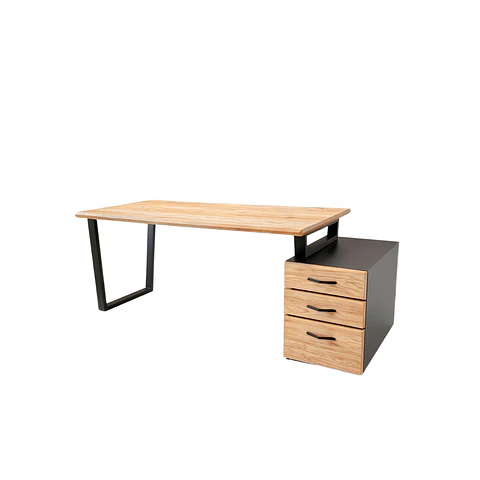 Escritorio Trapecio Cajonera - Madera Nativa