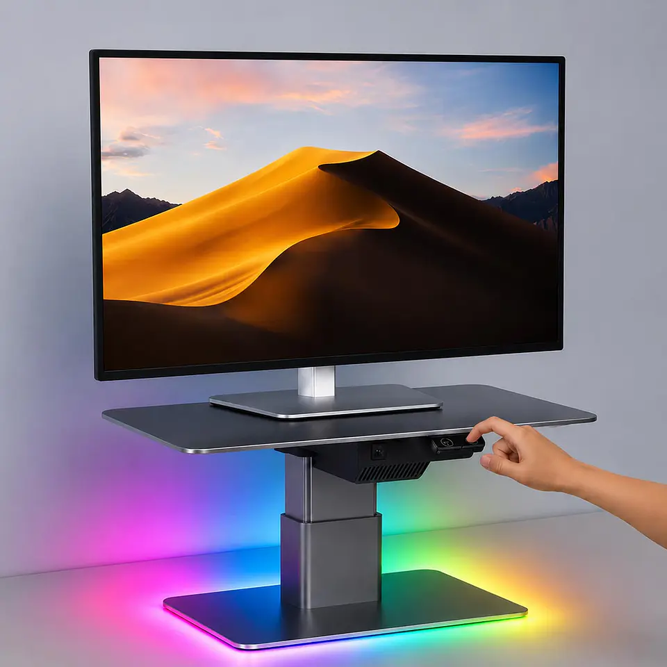 Soporte Monitor Ajustable RGB Eléctrico - BASE PRO 1