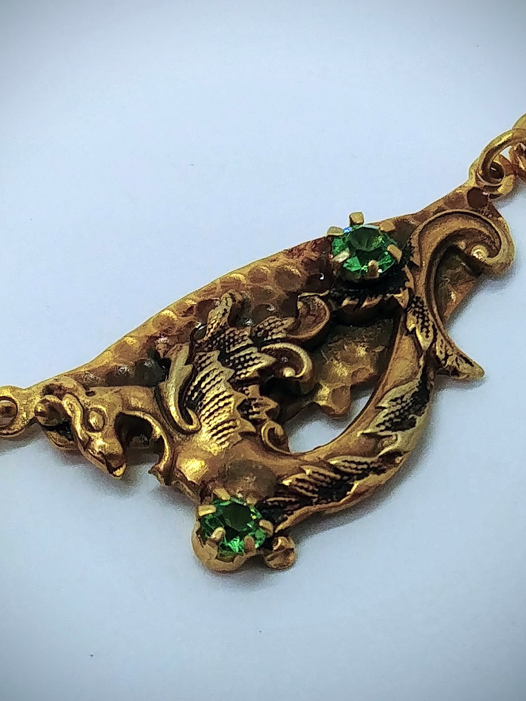 ☢ Uranium glass dragon necklace - Private collection 3