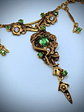 ☢ Uranium glass dragon necklace - Private collection - thumbnail 4