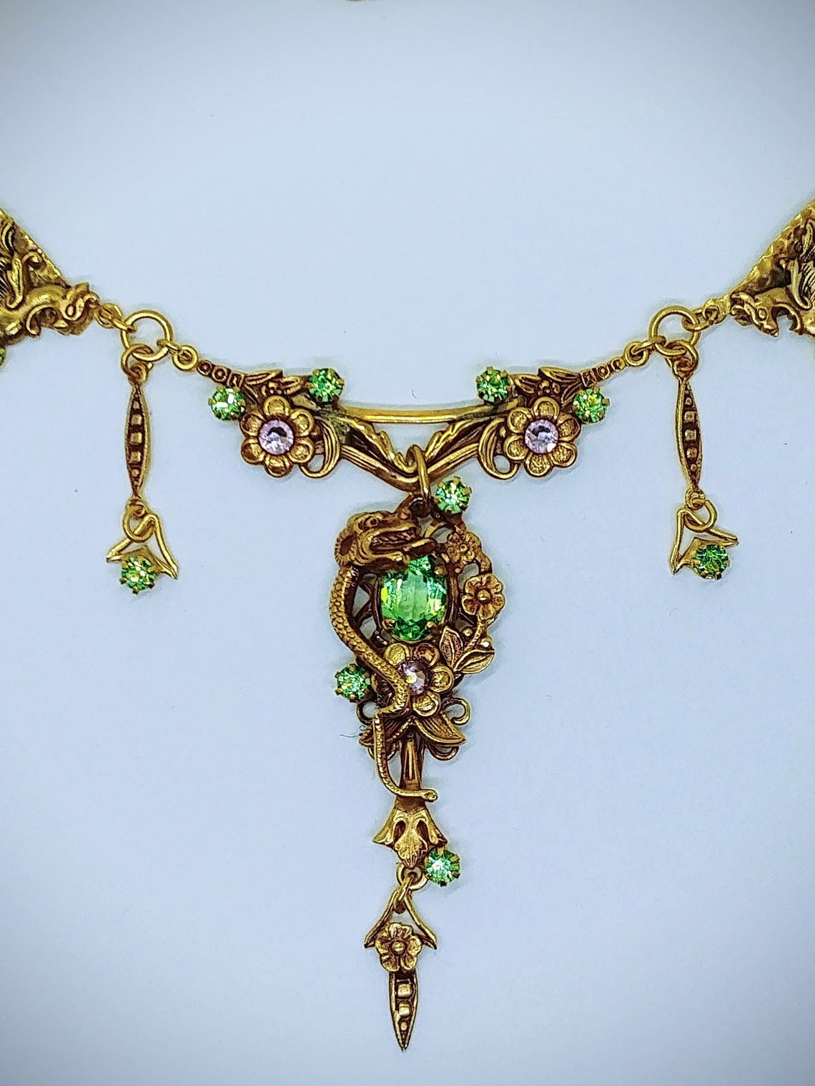 ☢ Uranium glass dragon necklace - Private collection 5