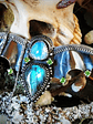 MTO ☢ Large bat goddess necklace, UG glass  & labradorite - Sterling -  Private collection - thumbnail 3