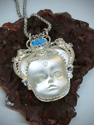 SS - Cordelia~   Daughter of the sea - Dream keeper #2 Sterling and blue Topaz- Video