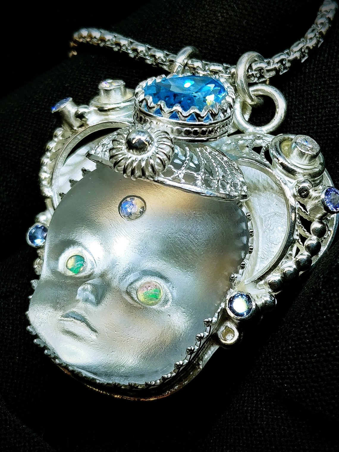 MTO - Cordelia~   Daughter of the sea - Dream keeper #2 Sterling and blue Topaz- Video⏯ 4