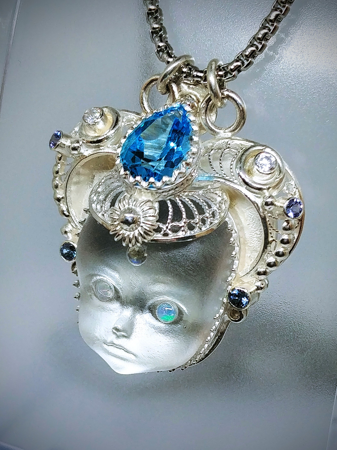 MTO - Cordelia~   Daughter of the sea - Dream keeper #2 Sterling and blue Topaz- Video⏯ 5