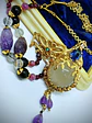 Gold-Filled - 3.5ct ☢ UG & 25ct Star rose quartz, pendulum necklace - thumbnail 3
