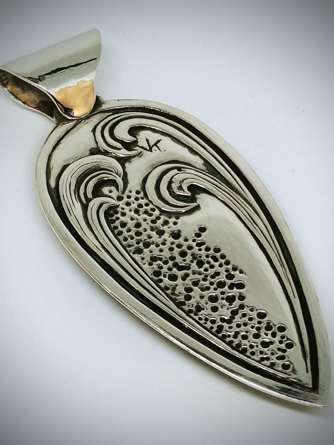 Hand engraved Phoenix & Fire opal - Private collection 8