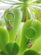 Danish style strawberry quartz, dangle earrings - Sterling - thumbnail 3