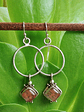 Danish style strawberry quartz, dangle earrings - Sterling - thumbnail 2