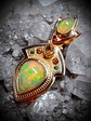 Sterling and 14k Unisex Opal pendant - Private collection - thumbnail 5