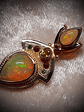 Sterling and 14k Unisex Opal pendant - Private collection - thumbnail 6