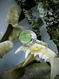 Sterling silver, Vintage inspired Prehnite ring, size 7 - thumbnail 3