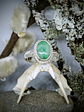 MTO - Moss in snow natural Jade ring - Sterling - thumbnail 1