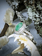 MTO - Moss in snow natural Jade ring - Sterling - thumbnail 2