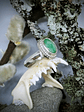 MTO - Moss in snow natural Jade ring - Sterling - thumbnail 3