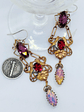 RTS - Victorian style, vintage Love-bird - Swarovski and Opal earrings - thumbnail 2