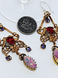 RTS - Victorian style, vintage Love-bird - Swarovski and Opal earrings - thumbnail 3