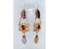 CJ - Victorian style, vintage Love-bird - Swarovski and Opal earrings