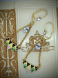 RTS - Art Deco inspired, Glass enamel & gemstone earrings - thumbnail 2