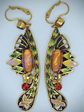 Art Deco, jelly opal and glass enamel earrings - SOLD Private collection - thumbnail 4