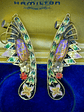 Art Deco, jelly opal and glass enamel earrings - SOLD Private collection - thumbnail 7